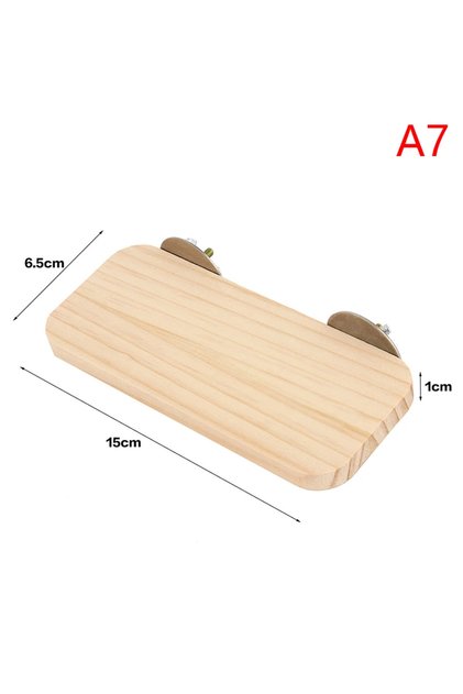 A7 1Pc Pet Bird Parrot Wood Platform Stand Rack Toy Hamster Branch Perches for Bird Cage Toys 3 Size