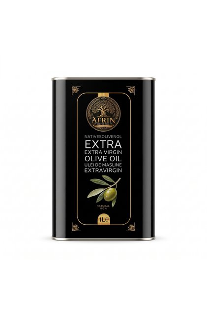 Ulei de măsline extravirgin, cutie metalică de 1 L, 100%
