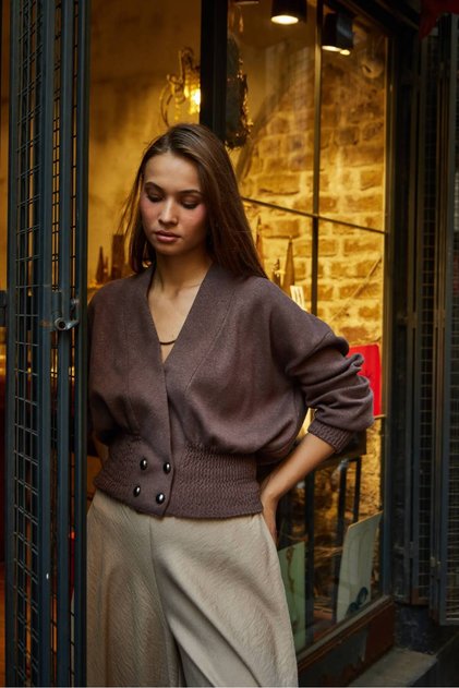Women's Lycra Thick Knitwear Cardigan
