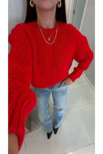 Utre Red Long Sleeve Knitwear
