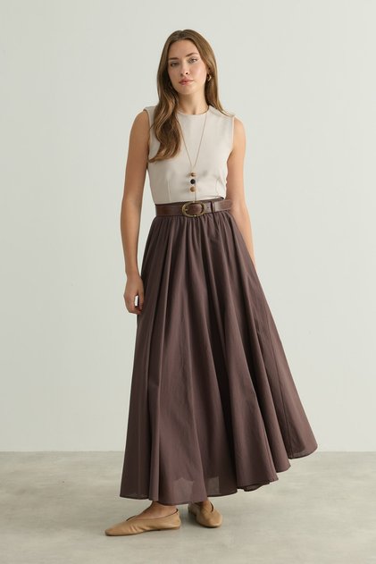 Godeli Lined Cotton Voile Skirt
