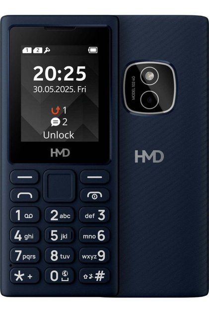 HMD 102 4G Dual SIM Feature Phone – 2.0" Display, USB Type-C, Long-Lasting 1000mAh Battery, Cloud Apps, Camera with Flash & Wireless FM Radio(CN)
