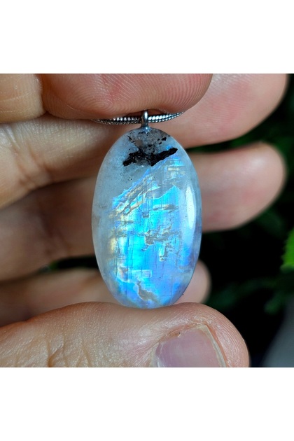Natural Moonstone - Moonstone Necklace - Astrology and Inner Peace Stone -9- Only Hand Made