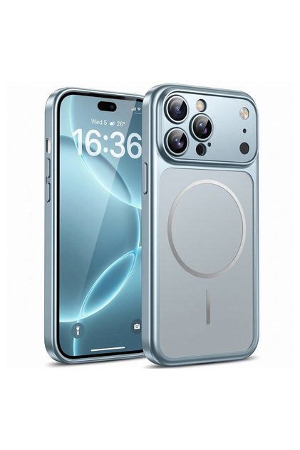 Case Compatible with Apple iPhone 14 Pro Max iPhone 18 Pro Look Transformation Cover Glacier Color
