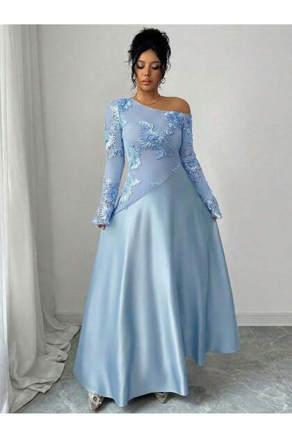Rochie maxi, albastru
