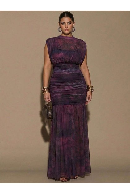 Rochie maxi, mix culori