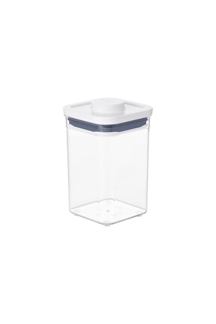 Square food container, plastic, 11 x 11 x 16 cm, 1 L -