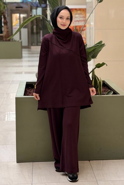 Kahma Turtleneck Knitwear Tunic Pants Set