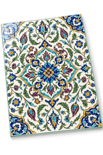 Kütahya Tile Patterned Tempered Glass Cutting Board 25X35 cm