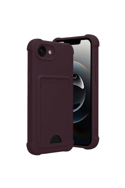 Apple iphone 16e kelvin business card silicone - deep purple