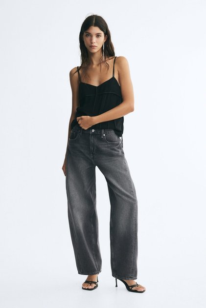 Barrel Regular Waist Jeans