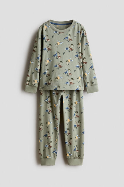Pamuklu ve Baskılı Pijama Takımı