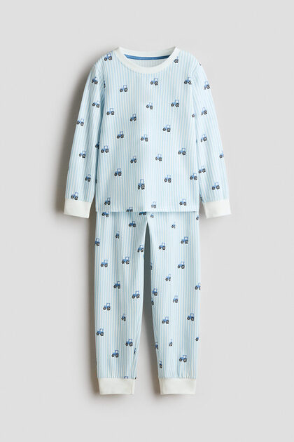 Pamuklu ve Baskılı Pijama Takımı