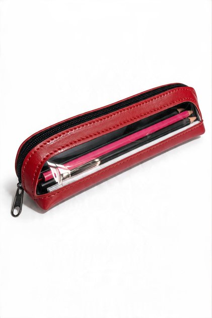 Ziyo Model Transparent Triangular Pen Holder - Pencil Case Pen Holder 19cm X 6cm X 6cm