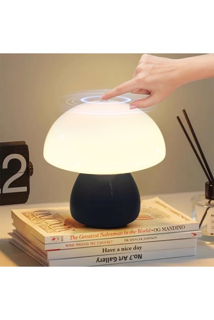 black Mushroom Led Table Lamp Charging Touch Desk Coffee Bar, Hotel Bedroom Decoration, Nordic Creat
