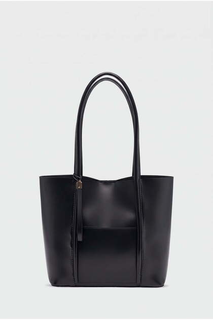 Faux Leather Shoulder Bag with Puppies