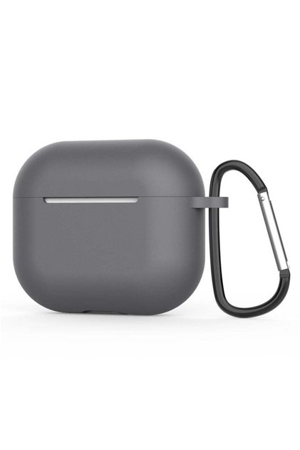 Husă din silicon (THGR1) - pentru AirPods 4 / AirPods 5, Material neted ultra-subțire - Gri