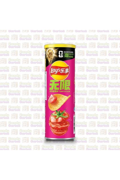 شيبس ليز ستاكس الصيني بنكهة الطماطم 90 جم مستورد من الصين Lays Stax Chinese Tomato Flavor 90g