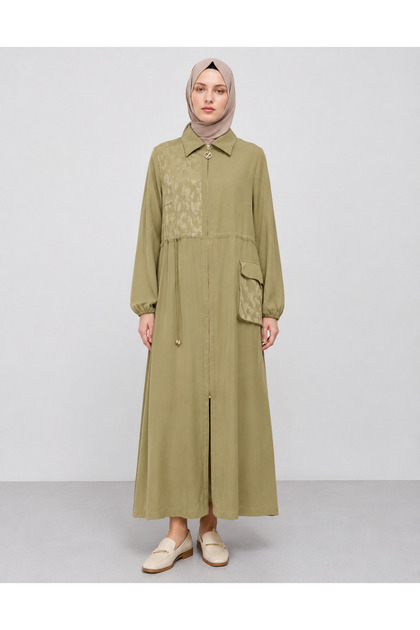Silvara Pistachio Green Wear and Go 14063 | Stylish Islamic Outerwear