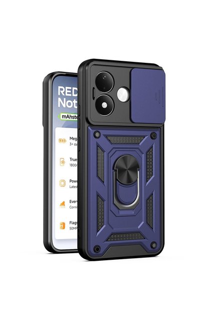 Xiaomi Redmi Note 17 Pro 5g Case with Sliding Camera Protection, Ring and Magnetic Tank Cover, Laci
