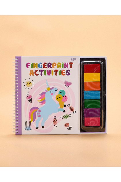 Pink Fingerprint Activity Book