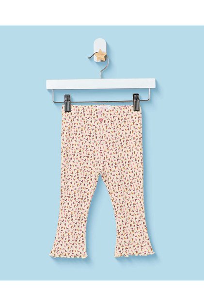 Infant Girls Assorted Floral Printed Ribbed Leggings
