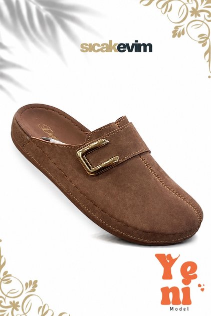 Closed Front Indoor and Outdoor Guest Daily Women's Slippers Nubuck Surface Daily Outdoor Slippers