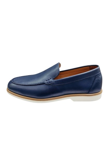 Navy Blue Thin Sole Leather Men's Shoes