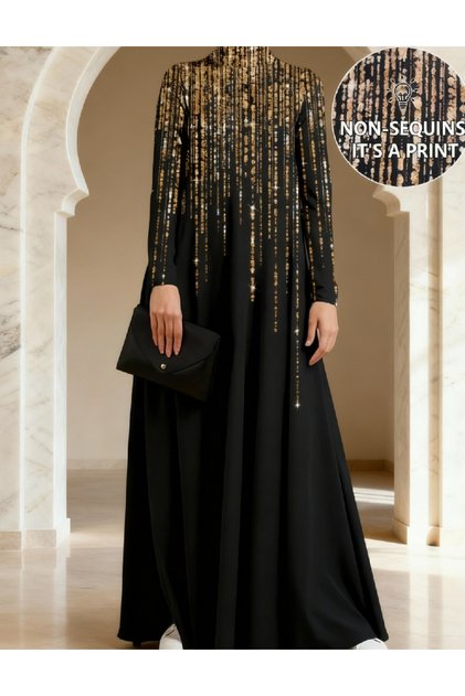 Rochie lunga, Negru