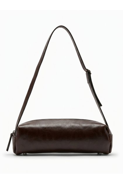 Minimal Baguette Zippered Hand and Shoulder Bag