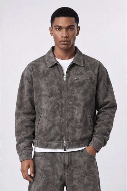 Men's Washable Carpenter Oversize Jacket Brown