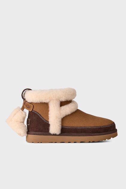 Logoed Suede Leather Short Boots Women's Boots 1180434