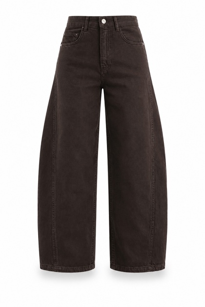Bitter Brown Double Stitched Barrel Jean 545