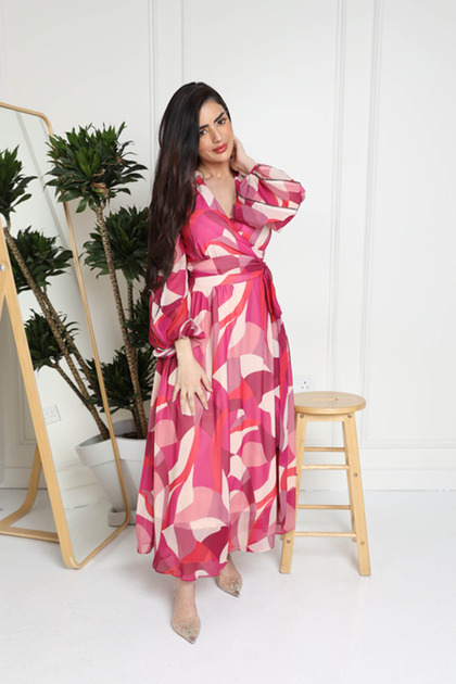 Chiffon Wrap Dress