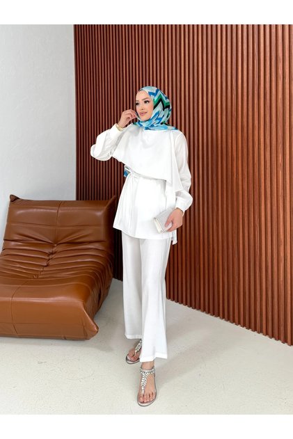 Modal Shawl Detailed Suit 32-2357