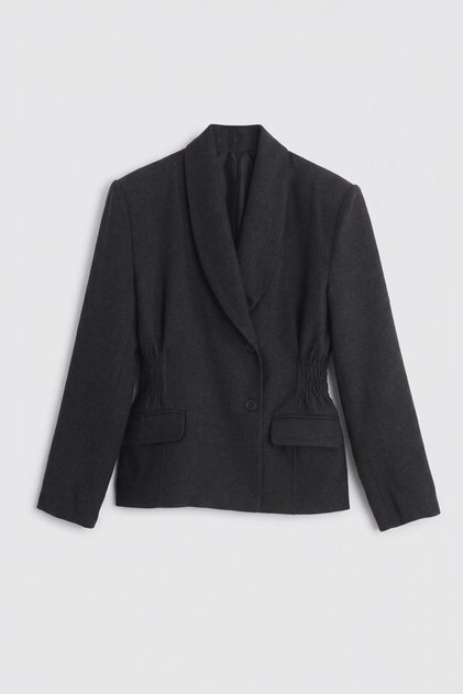 Şal Yakalı Kruvaze Blazer Ceket