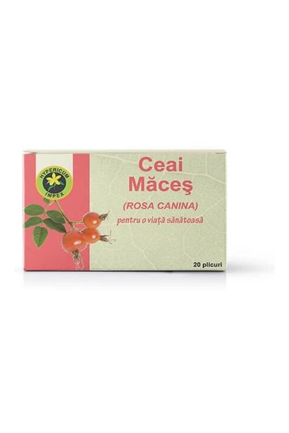 Чай Maces Hypericum, хранителна добавка от плод на шипка (Rosa canina), 20 торбички, 40 g
