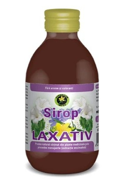 Sirop Hyper-Lax Hypericum, supliment alimentar din 15 plante, fara zahar adaugat, 250 ml