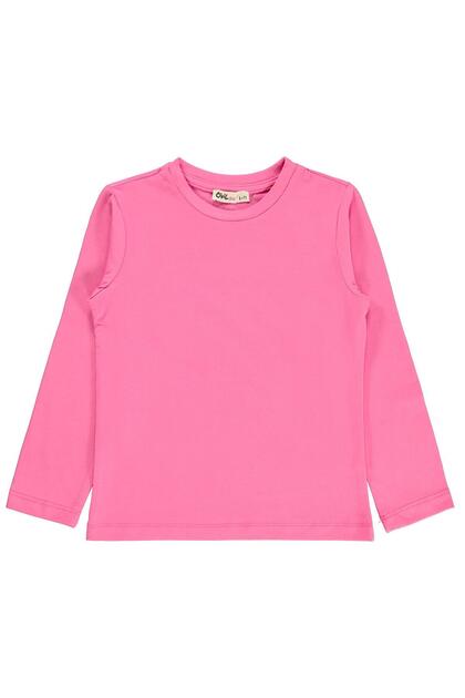 Girl's Basic Sweatshirt |   Lycra Single Jersey Long Sleeve |   School Nursery and Daily Use - Pink