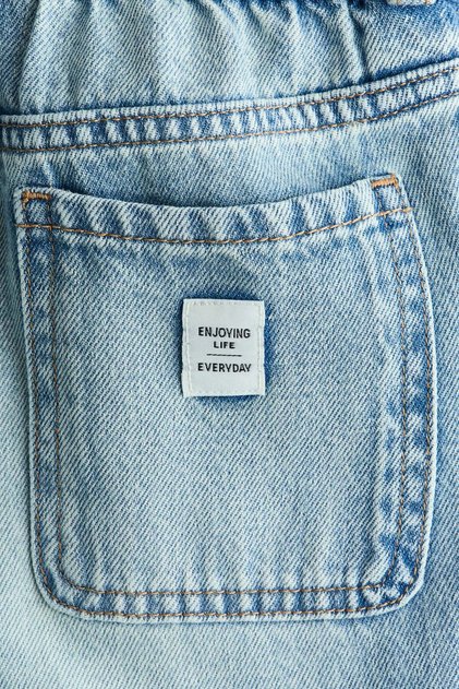 Cotton denim joggers