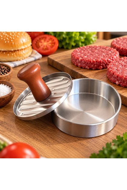 Stainless Steel Hamburger Patty Press Practical Patty Making Apparatus