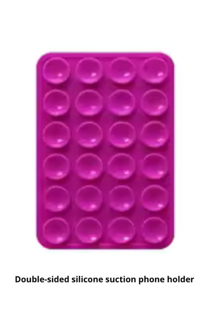 Silicone Suction Cup Phone Holder - Dual Strong Suction Cups for Hands-Free Phone Mounting and Photography on the Back of Phone