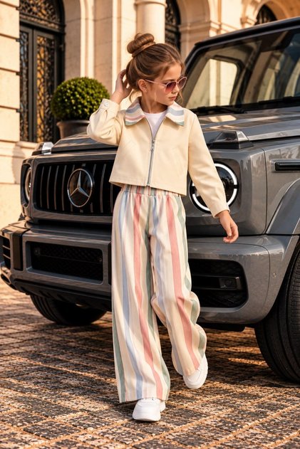 Girls' Gabardine Jacket and Pants Set 3-10 Years