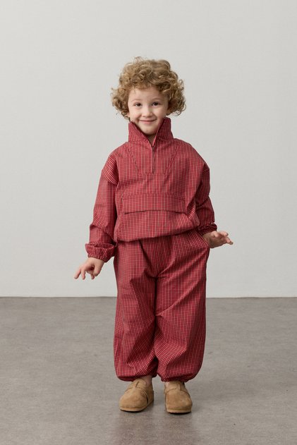 Plaid Kangaroo Suit Red