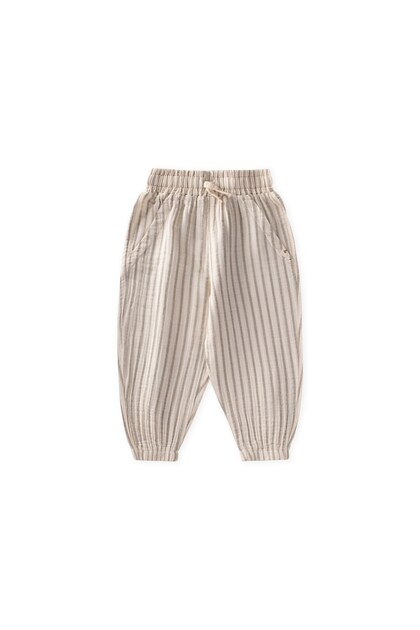 Muslin Shalwar Trousers 1-6 Years Light Gray Striped