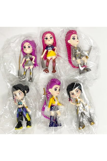 No box 6PCS 6PCS/Set Kpop Demon Hunters Figure Model Toy PVC Cartoon Gaming Peripherals Desk