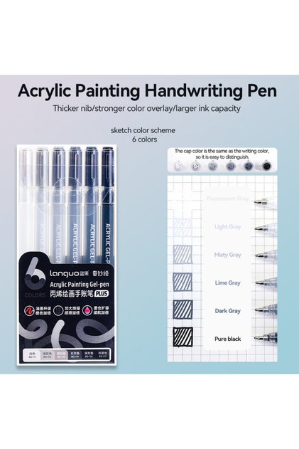 Sketch color Languo 90 Colors Painting Acrylic Gel Pens Large Capacity Ink Pen for Drawing Diary Diy