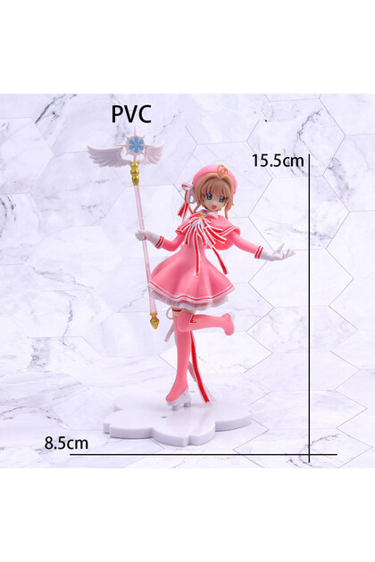 10-opp bag Anime Lovely Pink Card Captor SAKURA Action Figures Models PVC Figure Model Car Ca