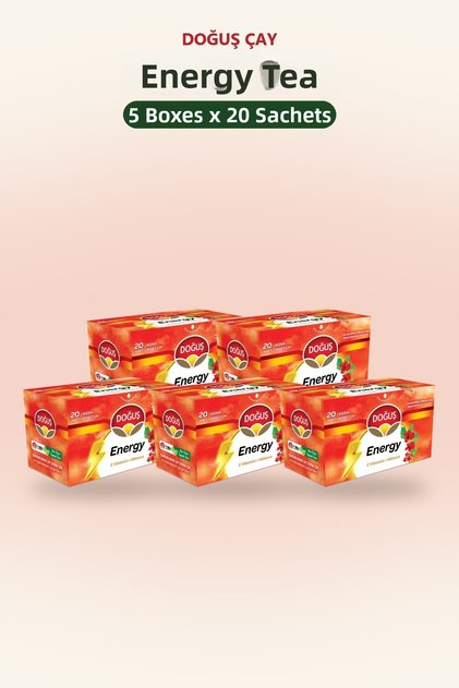 Energy Tea 20 Filtered Tea Bags X 5 Boxes