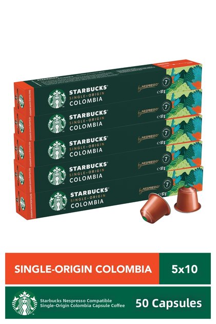 By Nespresso Single-Origin Colombia Capsule Coffee 10 X 5 Boxes